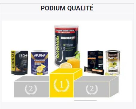 Podium qualité des boissons énergétiques